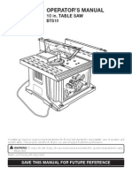Ryobi Benchtop Table Saw Manual - bts10