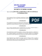 Reforma Códidgo de Trabajo Dto 18-2001