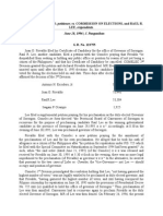 Juan G. Frivaldo, Petitioner, vs. Commission On Elections, and Raul R. LEE, Respondents