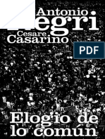 Negri Antonio Y Casarino Cesare - Elogio de Lo Comun