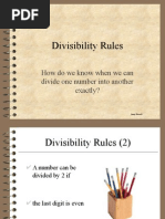 Divisibility Rules