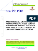 NEO-29 Directrices para La Constitución y Funcionamiento de Los Comités Paritarios de Higiene y S