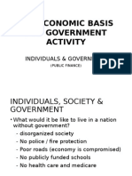 The Economic Basis For Government Activity