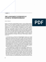 The Assessment Interview in Clinical Neuropsychology