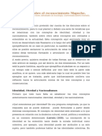 Discurso Por El Reconocimiento Mapuche. - Carolina Cancino Osses