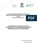 Las Competencias Como Eje de La Profesionalización de Los Servidores Públicos en Iberoamérica