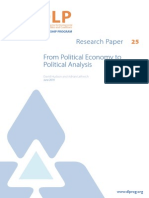 From Political Economy To Political Analysis PDF