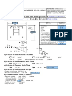 Calculo de Placas Base 