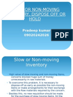 Slow or Non-Moving Inventory, Dispose Off or