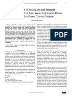 Degree of Hydration and Strength Development of Low Water-to-Cement Ratios in Silica Fume Cement System