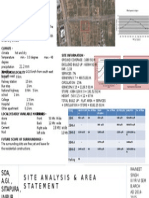 Site Analysis & Area Statement Sitapura Jaipur