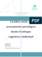 La Fobia Social, Un Acercamiento Psicológico Desde El Enfoque Cognitivo-Conductual