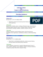 Laboratory Values That Require Frequent Monitoring: Decreased