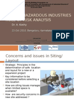 Role of Risk Analysis in Siting of Hazardous Industries S