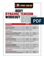 Fitrx Dynamic Tension Workout Chart