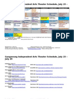 Gangneung Independent Arts Theater Schedule, July 23 - July 29