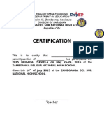 Certification For Brigada