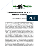 Blecua, Jose Manuel - La Poesia Española Del S XVI Antes de Garcilaso