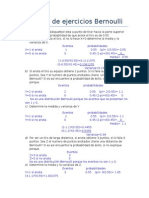 Ejemplos de Ejercicios Bernoulli