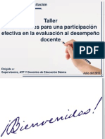 Taller Breve Evaluacion Del Desempeño Docente