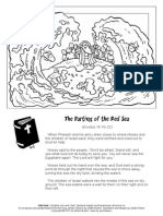 Coloring Page: Miracles in The Bible - The Parting of The Red Sea