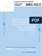 MBG - 533-09 Welding Standards For Fabrication of Steel Stainless Steel and Aluminium Bar Grating