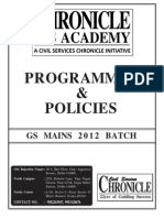 Programmes Policies