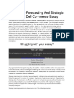 Technology Forecasting and Strategic Planning in Dell Commerce Essay