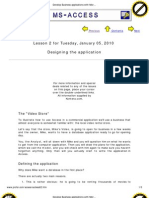 Lesson 2 For Designing The Application: Tuesday, January 05, 2010