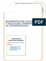 Sedimentación Discontinua - Informe de Lab