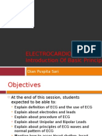 Electrocardiogram (Ecg) Introduction of Basic Principles: Dian Puspita Sari