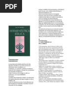 Resumen Del Libro de Jose M. Martinez Hermeneutica Biblica Por Héctor Pérez (Centro Esdras PDF