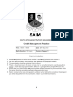 Credit Management Practice May 2012