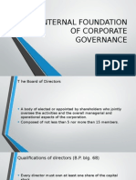 Internal Foundations of Corporate Governance