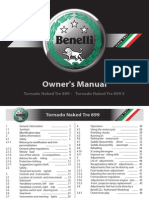 Benelli TNT 899 & 899s User Manual