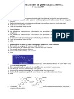 Prova de Fundamentos de Química Farmacêutica