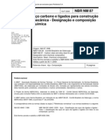 Abnt - NBR NM 87 (2000) - Aço Carbono E Ligados para Construção Mecânica-Designação E Composição Química