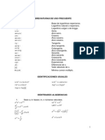 Formulas Calculo