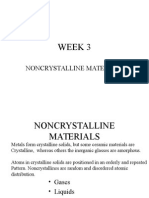 Week 3: Noncrystalline Materials