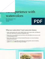 An Experience With Watercolors: For A Third Grade Class by Mia Murray ITE326