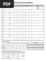 Pathfinder Society Character Build Sheet