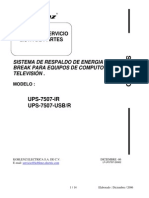 Cdd155080-Manual de Servicio, Lista de Partes LP-UPS7507-200602