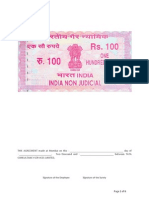 Service Agreement For 100 Stamp Paper