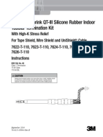 3M Cold Shrink QT-III Silicone Rubber Indoor Tubular Termination Kit