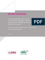 DOCUMENT DE DISCUSSION: Le développement de la note conceptuelle régionale, dans le cadre du (nouveau) modèle de financement du Fonds mondial Observations tirées de la première ronde de notes conceptuelles régionales