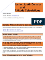 An Introduction To Air Density and Density Altitude Calculations