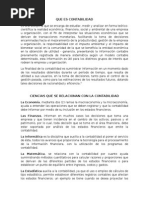 Que Es Contabilidad, Ciencias Que Se Relacionan Con La Contabilidad, Principios de La Contabilidad