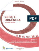 O Cuidado Às Pessoas em Situaçoes de Crise e Emergencia Na Perspectiva Da Atençao Psicossocial