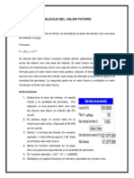 Cálculo Del Valor Futuro y Presente PDF