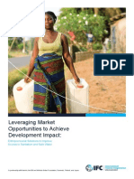 Leveraging Market Opportunities To Achieve Development Impact: Entrepreneurial Solutions To Improve Access To Sanitation and Safe Water